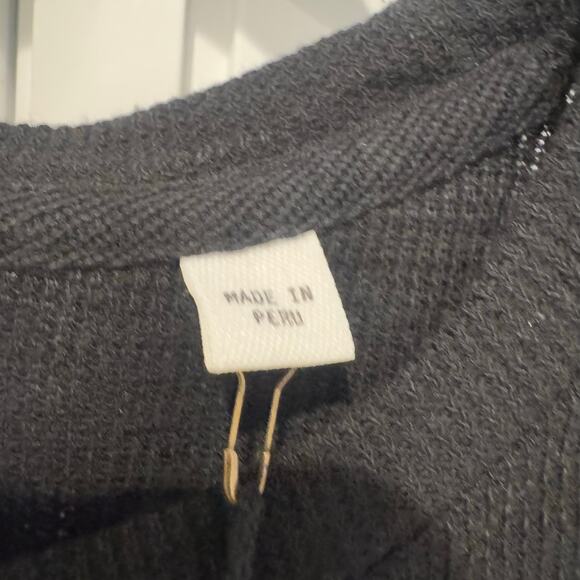 Billy Reid Men's Standard Fit Thermal Waffle Crewneck T-Shirt Black Size M NWT - Picture 8 of 11